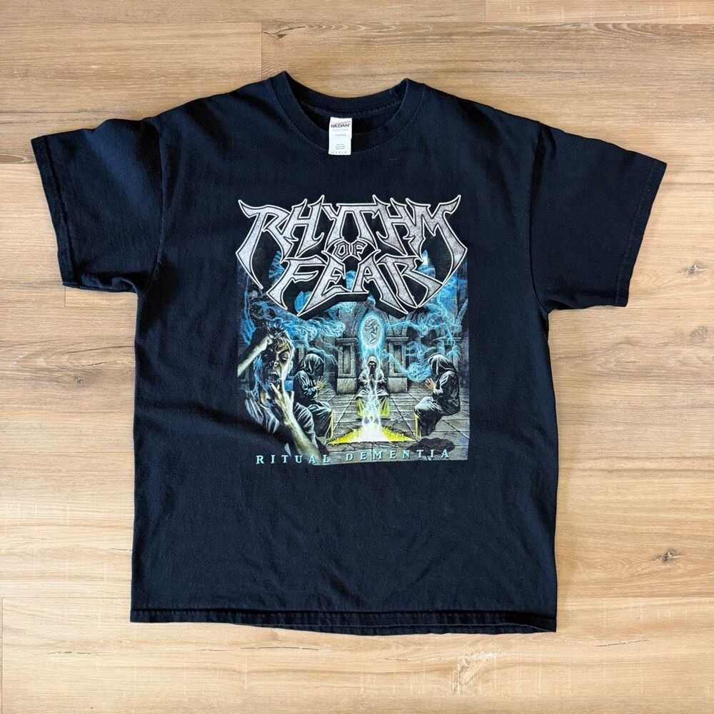 Rhythm Of Fear Ritual Dementia Black Shirt Size Large Crossover Thrash Metalcore
